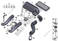 Intake silencer/Filter cartridge/HFM for MINI Cooper S 2006