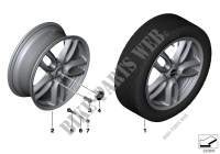 JCW LA wheel, double spoke, R129 for Mini Cooper 2012