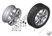 MINI LA wheel Y spoke,lightanthrac. 139 for Mini Cooper 2012