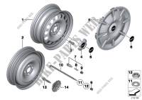 MINI steel disc wheel style12 for MINI One Eco 55kW 2010