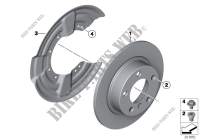 Rear wheel brake / brake disc for MINI Cooper 2012