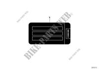 Reminder label, basic control unit DME for MINI Cooper S ALL4 2010