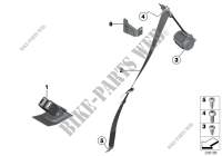 Safety belt rear for MINI Coop.S JCW 2012