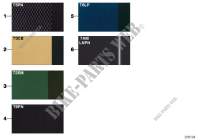 Sample page, cushion colours, leather for MINI One 1.6i 2000