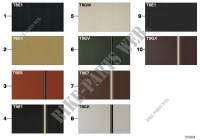 Sample page, cushion colours, leather for MINI Coop.S JCW 2010