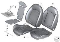 Seat, front, cushion and cover for Mini Cooper 2012