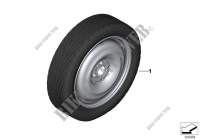 Set emergency wheel with tyre for MINI Cooper d 2006