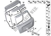 Single components for trunk lid for MINI One D 2010