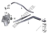 Single parts for rear window wiper for MINI Coop.S JCW 2007