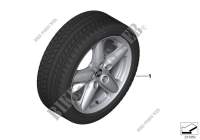 Wint.wheel w.tyre single spoke R122 16