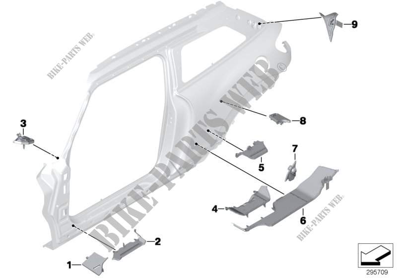 Cavity shielding, side frame for MINI Cooper ALL4 2012