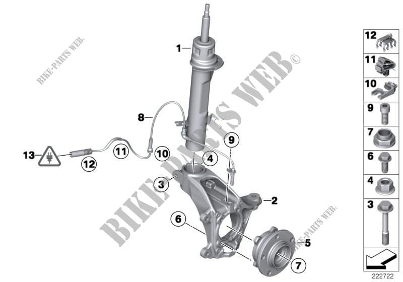 Front Spring strut/Carrier/Wheel bearing for MINI Cooper S ALL4 2010
