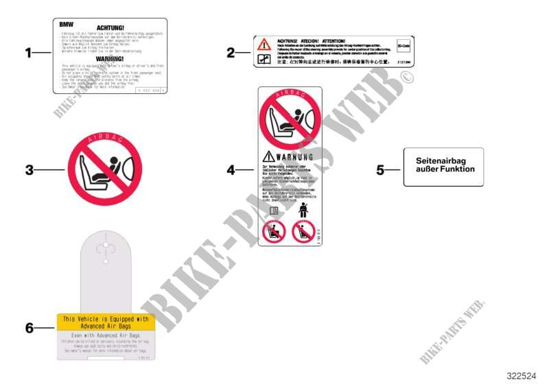 Instruction notice, Airbag for MINI Cooper 2012