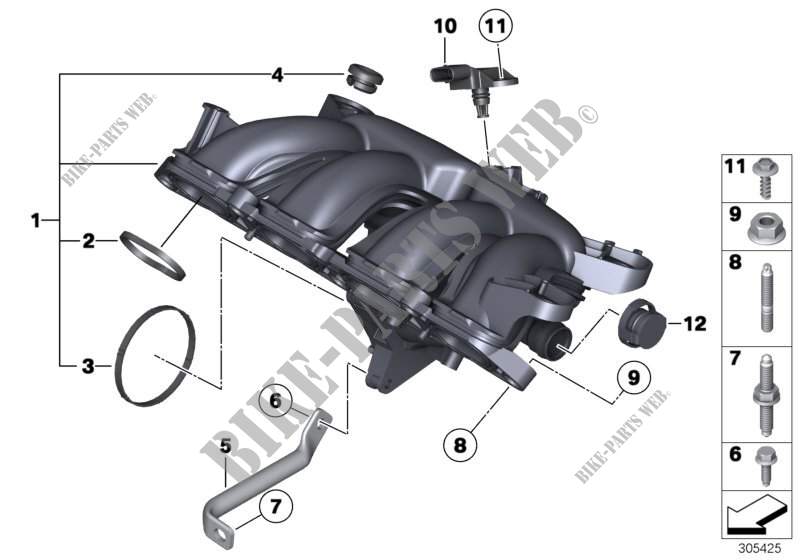 Intake manifold system for MINI Cooper ALL4 2012