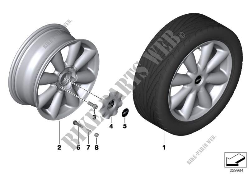 MINI LA wheel Turbo Fan 126 for MINI Cooper 2012
