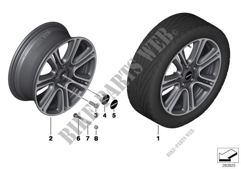 MINI LA wheel Twin Spoke Black 135 for MINI Cooper 2012