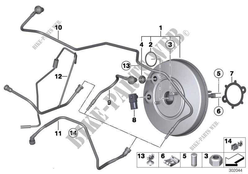 Power brake unit depression for MINI Cooper 2011