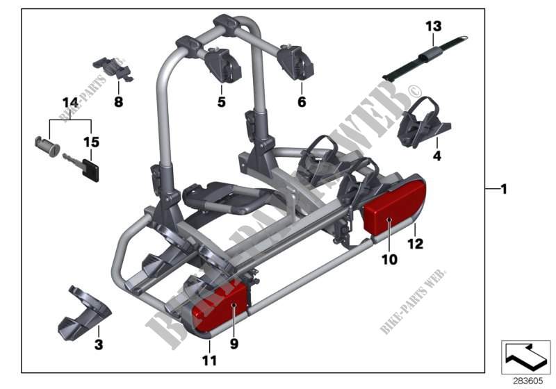 Rear bike rack for MINI Cooper 2012