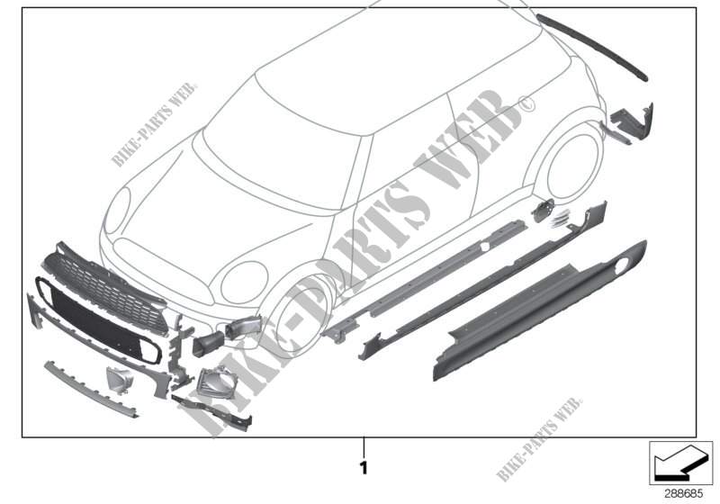 Retrofit kit JCW Aerokit for MINI Cooper S 2011