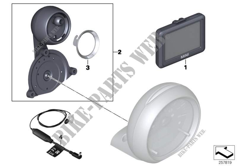 Retrofit kit, MINI Navigation Portable for MINI Cooper ALL4 2012