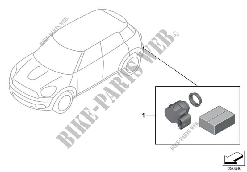 Retrofit kit PDC, rear for MINI Cooper 2012