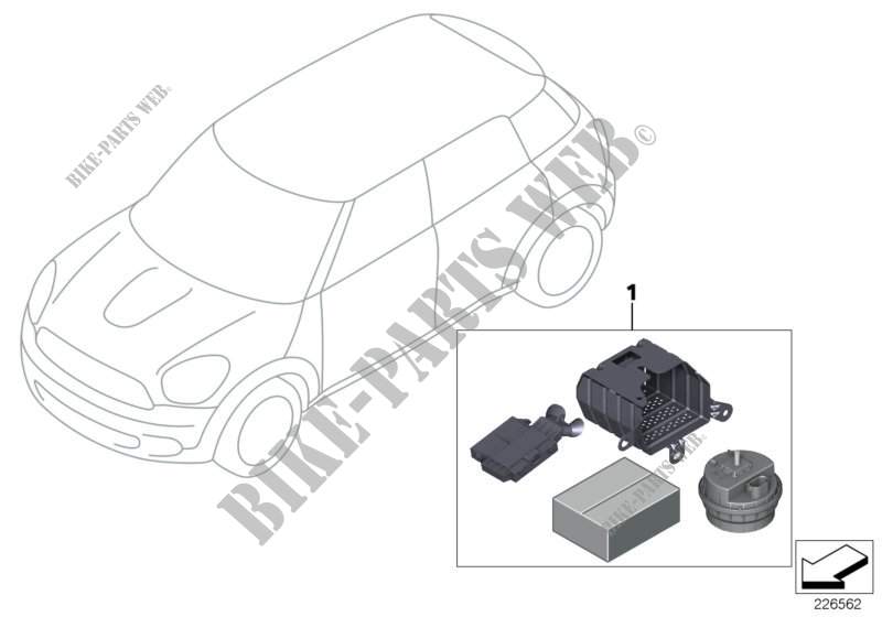 Retrofit kit, theft alarm for MINI Cooper 2006