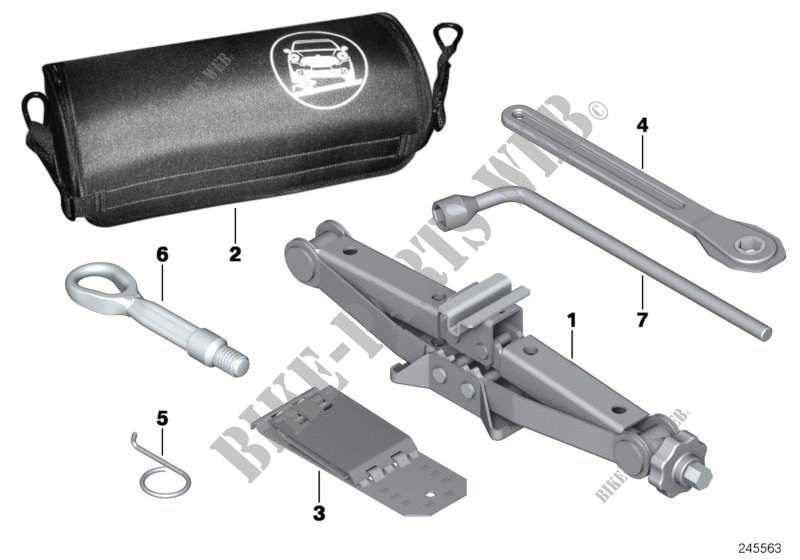 Tool kit/Lifting jack for MINI Cooper ALL4 2012