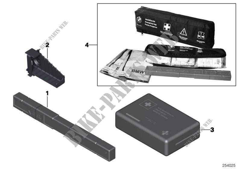 Warning triangle/First aid kit/ cushion for MINI Cooper ALL4 2012