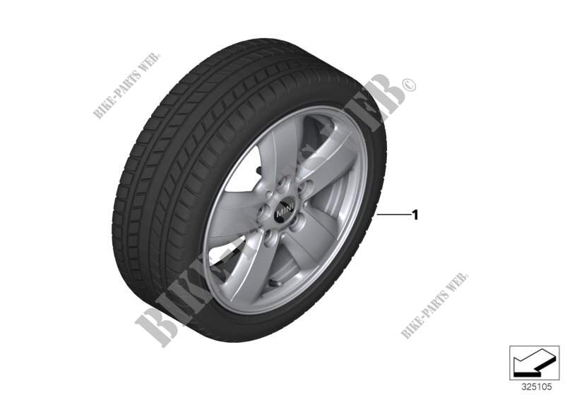 Winter wheel w.tyre Heli spoke 492   15