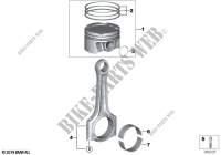 Crankshaft drive connecting rod/piston for MINI Cooper S 2013