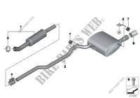 Exhaust system, rear for MINI One 2016