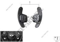 Gearshift paddles, steering wheel for MINI JCW ALL4 2015