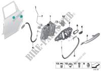 Locking system, door, rear for MINI Cooper S ALL4 2015