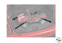 Luggage compartment clamping straps for Mini Cooper 2013