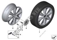 MINI LA wheel Cone Spoke 507   18\ for Mini Cooper D 2013