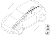 Roof moulding/Roof rail for Mini Cooper SE ALL4 2015
