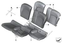 Seat,rear,cushion&cover, through loading for MINI Cooper D 2016