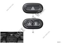 Switch, hazard warning/assist syst. for MINI Cooper 2013