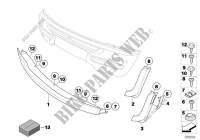 Trim panel, trim elements, front for MINI One 1.4i 2002