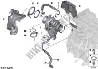 Turbo charger with lubrication for MINI One D 2014