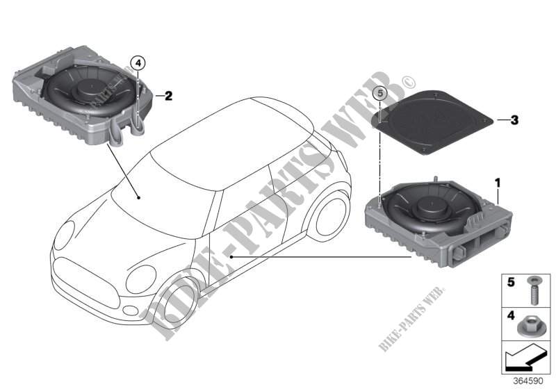 Central woofer for MINI Cooper S ALL4 2015
