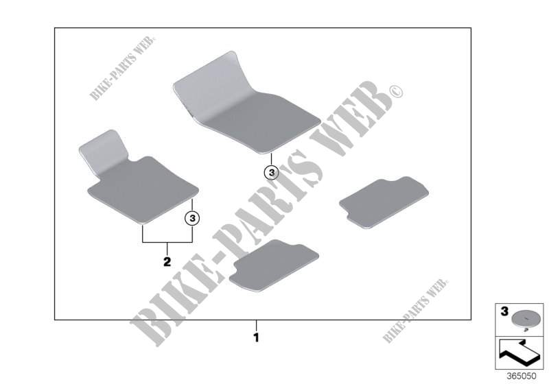 Floor mats for MINI Cooper S ALL4 2015