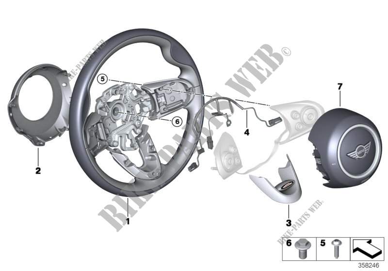 MINI Yours sports steering wheel, airbag for MINI Cooper S ALL4 2015