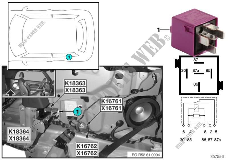 Relay, soft top 2 K18364 for MINI One 2003