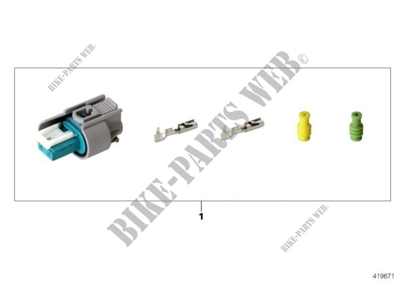 Repair kit, socket housing, 2 pin for MINI Cooper ALL4 2012