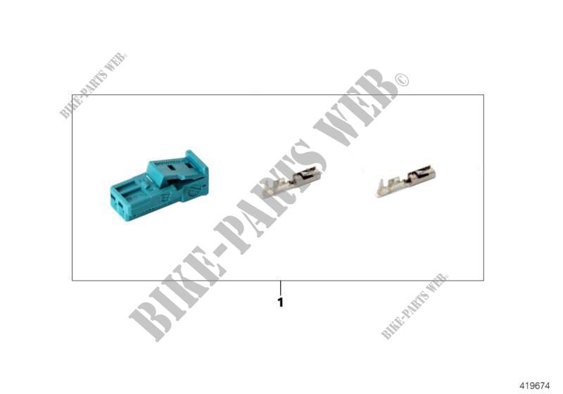 Repair kit, socket housing, 2 pin for MINI Cooper S 2000