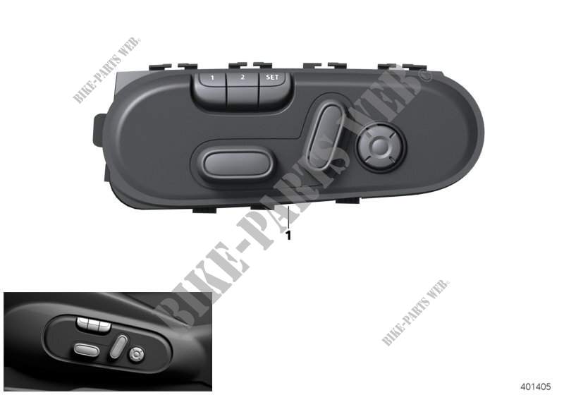 Switch, seat adjustment, memory, driver for MINI Cooper S ALL4 2015