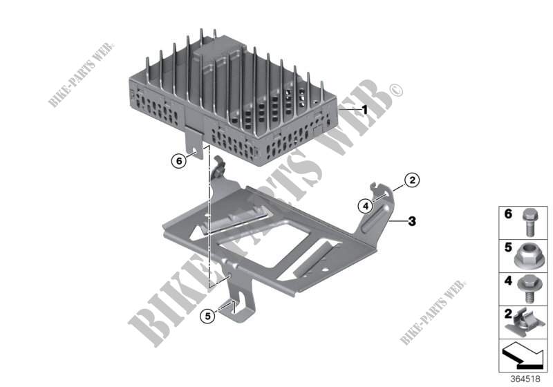 Amplifier / holder hifi system for MINI Cooper S ALL4 2015