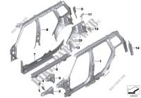 Body side frame parts for MINI Cooper S 2014