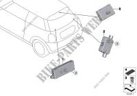 Components, antenna amplifier for MINI Cooper S 2013